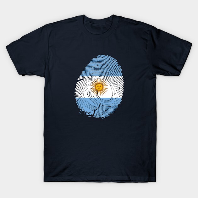 Flag of antigua barbuda in fingerprint T-Shirt by A Zee Marketing